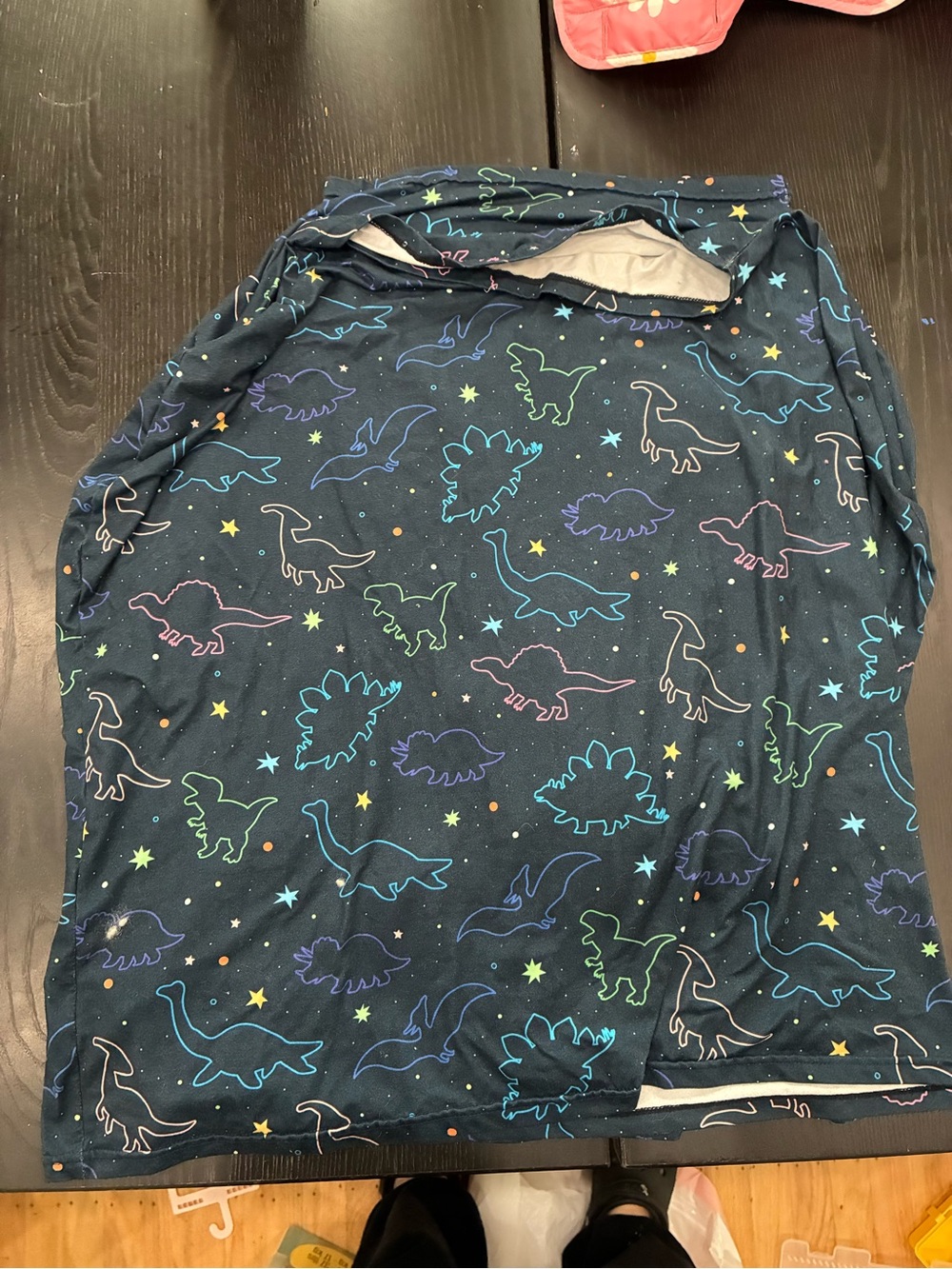 2 Baby Navy Dinosaur Print Car Seat Cover